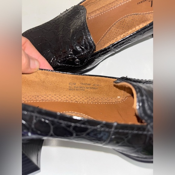 Naturalizer Black Leather Loafers with Square Toe - Picture 10 of 10